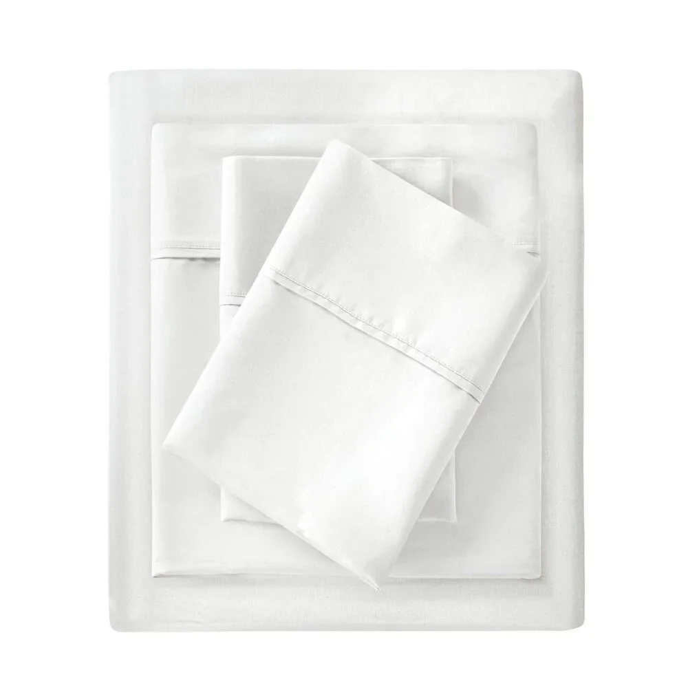 Madison Park 1500 Thread Count 4-Piece Bed Sheet Set 0008656989741 White Queen - Picture 5 of 8
